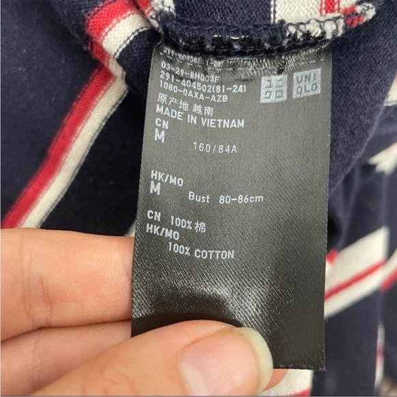 UNIQLO Navy Blue Red White Striped Dress - Picture 6 of 7